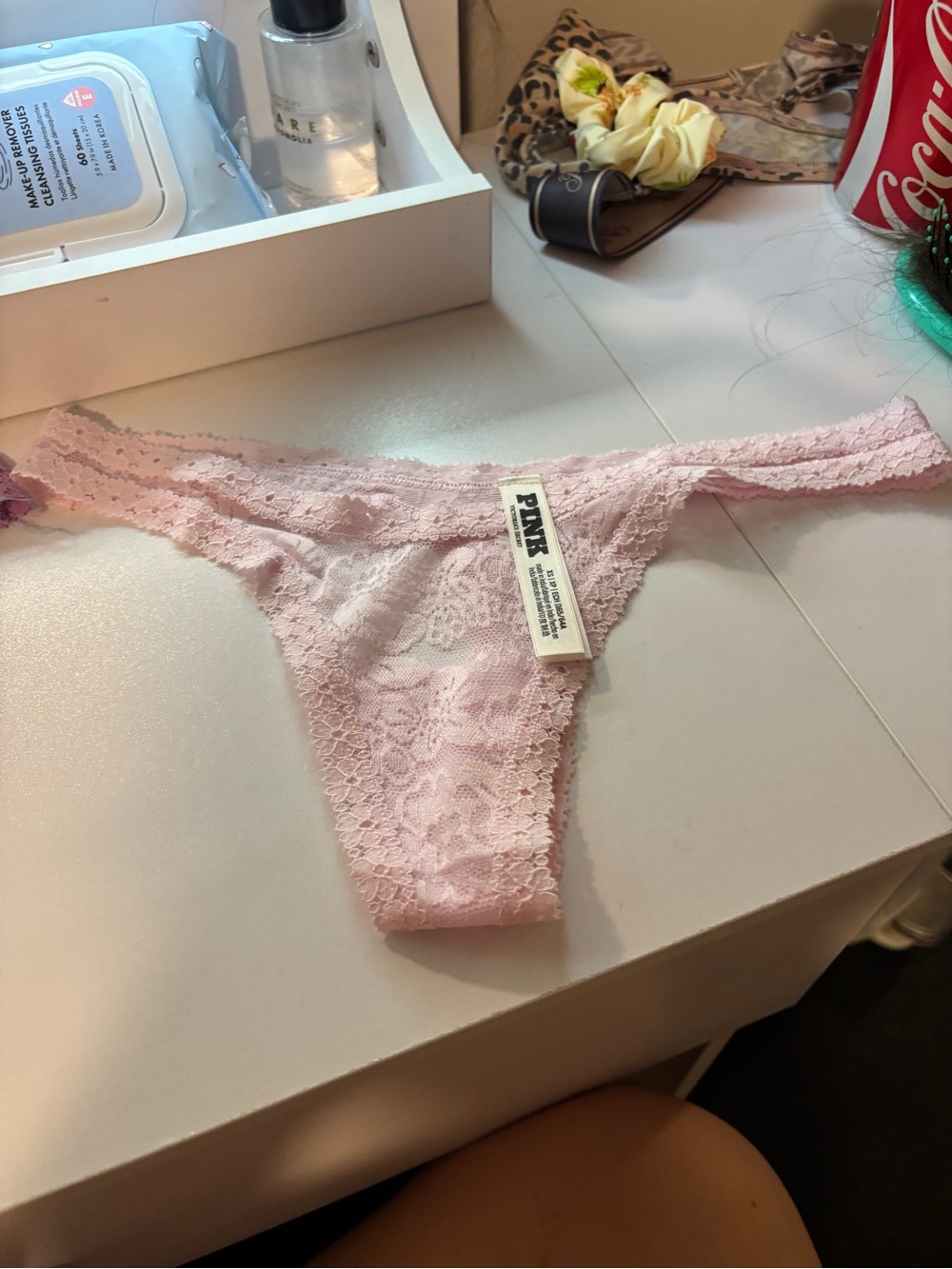 Victoria's Secret PINK Light Pink Lace Thong